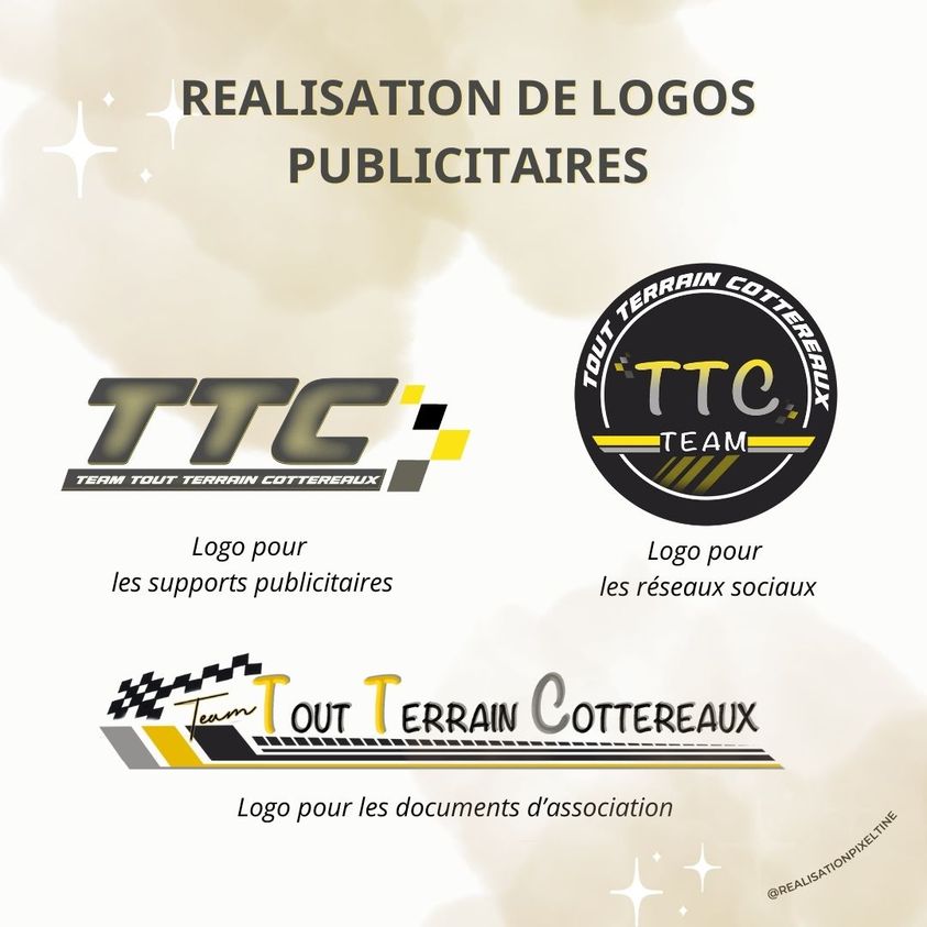 réalisation logo pour une team de rallye qui participe au championnat de france de rallye tout terrain